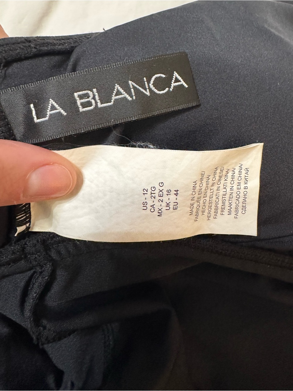 La Blanca Black One-Shoulder women’s Swimsuit with Side Tie - Picture 2 of 8